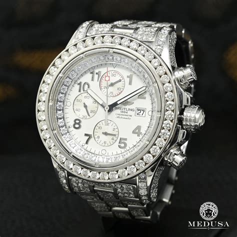 replica iced out breitling super avenger|is breitling a real watch.